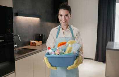 Professional cleaning team